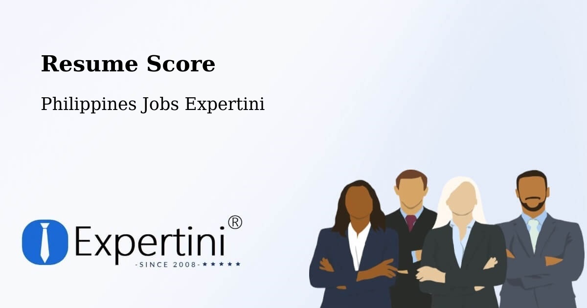 Resume Score - Philippines Jobs Expertini